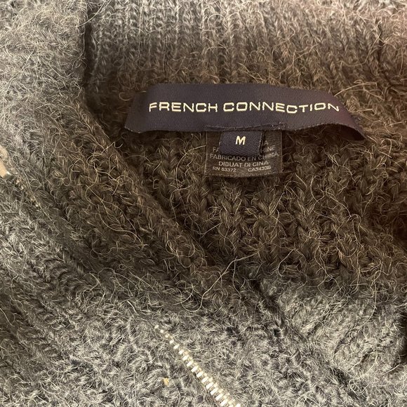 Cara Charcoal Grey Knit Blanket Scarf/Cape - Picture 2 of 7